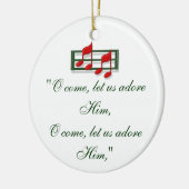Hymn Ornament "O Come All Ye Faithful" Weihnachten (Links)