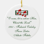 Hymn Ornament "O Come All Ye Faithful" Weihnachten (Hinten)