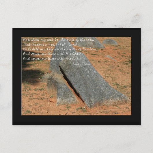 Hymn von Fannie Crosby Er versteckt mein Soul Postkarte (Vorderseite)