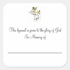 Hymnal Tellers Quadratischer Aufkleber