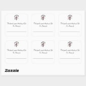 Hymnale Teller im Gedächtnis Quadratischer Aufkleber (Blatt)