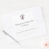 Hymnale Teller im Gedächtnis Quadratischer Aufkleber (Umschlag)