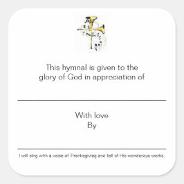 Hymnale Teller im Hinblick auf Quadratischer Aufkleber