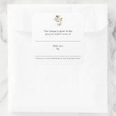 Hymnale Teller zu Ehren der Quadratischer Aufkleber (Tasche)