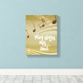 Hymne: Dann singt mein Soul Zitat Leinwanddruck (Insitu (Holzboden))