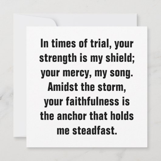 Hymne der Stille Karte (Rückseite)