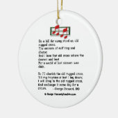 Hymnen-Verzierungs-altes schroffes Kreuz Keramikornament (Links)