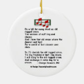 Hymnen-Verzierungs-altes schroffes Kreuz Keramikornament (Hinten)