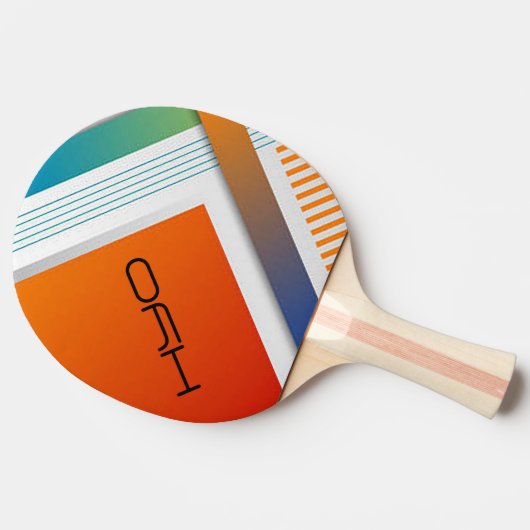 HYO Modern Design Ping Pong Paddle Tischtennis Schläger (Seitenansicht)