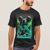 Hypebeast Kaws Metal Print Design T-Shirt (Vorderseite)