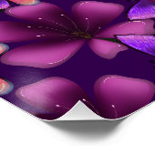 Hyper-Bloom Violetter Schmetterling: Dunkle Maxima Poster (Ecke)