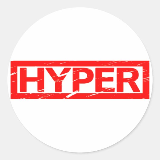 Hyper-Briefmarke Runder Aufkleber (Vorderseite)
