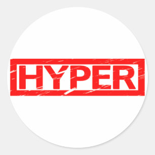 Hyper-Briefmarke Runder Aufkleber