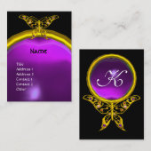 HYPER BUTTERFLY AMETHYST MONOGRAMM lila Visitenkarte (Vorne/Hinten)