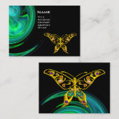 HYPER BUTTERFLY - Hellblau-grün, schwarz-gelb Visitenkarte (Vorne/Hinten)