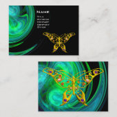 HYPER BUTTERFLY - Hellblau-grün, schwarz-gelb Visitenkarte (Vorne/Hinten)