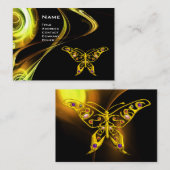 HYPER BUTTERFLY - hellbraun, schwarz-gelb Visitenkarte (Vorne/Hinten)