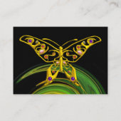 HYPER BUTTERFLY - hellorange-grün, schwarz-gelb Visitenkarte (Rückseite)