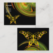HYPER BUTTERFLY - hellorange-grün, schwarz-gelb Visitenkarte (Vorne/Hinten)