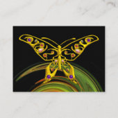 HYPER BUTTERFLY - hellorange-grün, schwarz-gelb Visitenkarte (Rückseite)