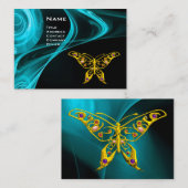 HYPER BUTTERFLY - hellschwarz-blau Visitenkarte (Vorne/Hinten)