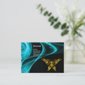 HYPER BUTTERFLY - hellschwarz-blau Visitenkarte (Stehend Vorderseite)