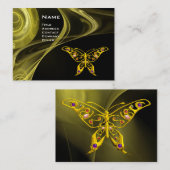 HYPER BUTTERFLY - hellschwarz-gelb Visitenkarte (Vorne/Hinten)