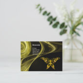 HYPER BUTTERFLY - hellschwarz-gelb Visitenkarte (Stehend Vorderseite)