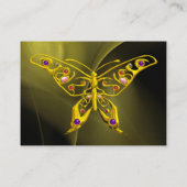 HYPER BUTTERFLY - hellschwarz-gelb Visitenkarte (Rückseite)