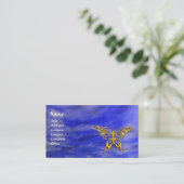 HYPER-BUTTERFLY IN VIBRANT BLUE SKY VISITENKARTE (Stehend Vorderseite)