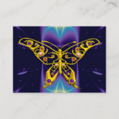 HYPER BUTTERFLY / LEICHTE WELLEN, Aqua Blue, Lila Visitenkarte (Rückseite)