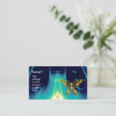 HYPER BUTTERFLY / LEICHTE WELLEN, Aqua Blue, Turqu Visitenkarte (Stehend Vorderseite)