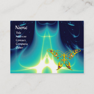 HYPER BUTTERFLY / LEICHTE WELLEN, Aqua Blue, Turqu Visitenkarte