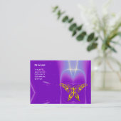 HYPER-BUTTERFLY,LEICHTE WELLEN,Lila,Ultra-Violett Visitenkarte (Stehend Vorderseite)