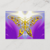 HYPER-BUTTERFLY,LEICHTE WELLEN,Lila,Ultra-Violett Visitenkarte (Rückseite)