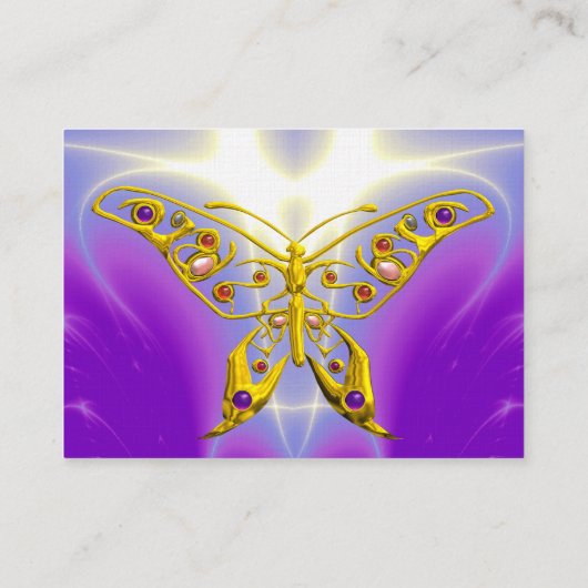 HYPER-BUTTERFLY,LEICHTE WELLEN,Lila,Ultra-Violett Visitenkarte (Rückseite)