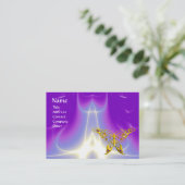 HYPER BUTTERFLY / LEICHTE WELLEN, rosa, Lila, viol Visitenkarte (Stehend Vorderseite)