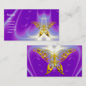 HYPER BUTTERFLY / LEICHTE WELLEN, rosa, Lila, viol Visitenkarte (Vorne/Hinten)