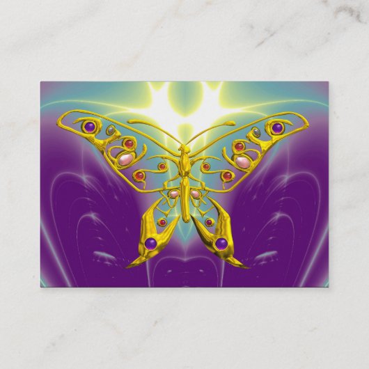 HYPER BUTTERFLY LIGHT WAVES, Lila, Ultra-Violet Visitenkarte (Rückseite)