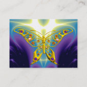 HYPER BUTTERFLY LIGHT WAVES, Pink,Lila,Violett Visitenkarte (Rückseite)