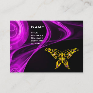 HYPER BUTTERFLY - lila violett-gelb Visitenkarte