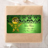 HYPER BUTTERFLY MONOGRAMM grüner Damast Topaz (Insitu)