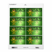 HYPER BUTTERFLY MONOGRAMM grüner Damast Topaz (Vorne)