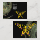 HYPER BUTTERFLY- orangefarbenes, weißes, schwarzes Visitenkarte (Vorne/Hinten)