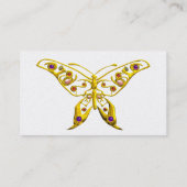 HYPER BUTTERFLY, Perlpapier, weiß Visitenkarte (Rückseite)