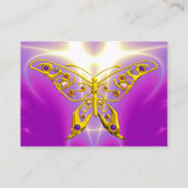 HYPER BUTTERFLY Pink, Lila, Violett Lichtwellenlei Visitenkarte (Rückseite)