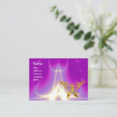 HYPER BUTTERFLY Pink, Lila, Violett Lichtwellenlei Visitenkarte (Stehend Vorderseite)