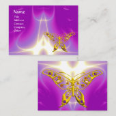 HYPER BUTTERFLY Pink, Lila, Violett Lichtwellenlei Visitenkarte (Vorne/Hinten)