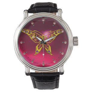HYPER BUTTERFLY, rosa Ruby Armbanduhr