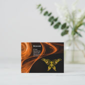 HYPER BUTTERFLY - rot-orange-schwarz-gelb Visitenkarte (Stehend Vorderseite)